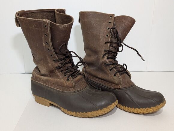 Vintage LL Bean Boots Mens 7M Brown Duck Boots Maine Hunting Shoe main image 6